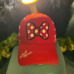 NWOT Girls Red/White Polka Dot Minnie Mouse Hat.